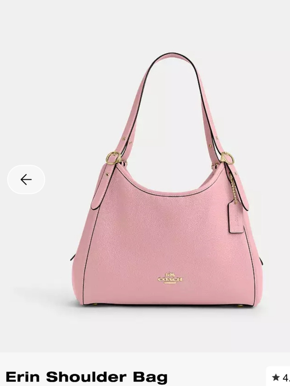 NWT Coach Erin Hobo Shoulder Bag in Light Pink